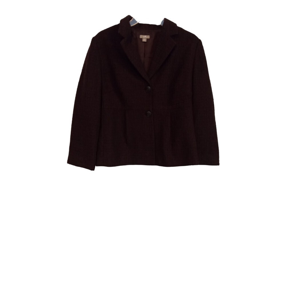 J.Jill dark purple button wool blend blazer jacket‎